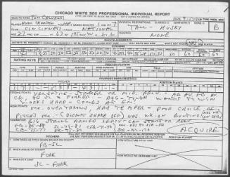 Norm Charlton scouting report, 1990 September 17