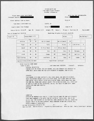 McKay Christensen scouting report, 1994 March 23