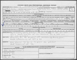 Mark Clark scouting report, 1990 August 06