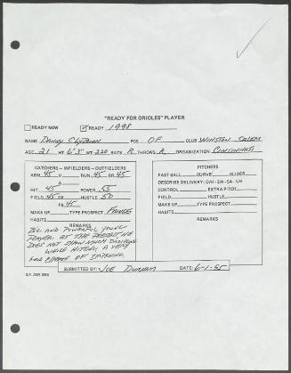 Danny Clyburn scouting report, 1995 June 01