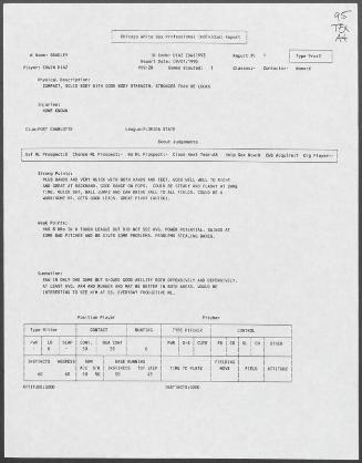 Edwin Diaz scouting report, 1995 September 01