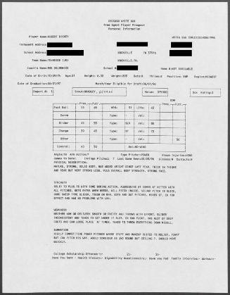 R.A. Dickey scouting report, 1996 May 03