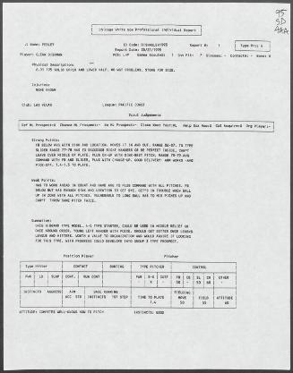 Glenn Dishman scouting report, 1995 May 21