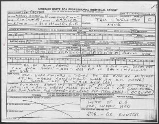 Mariano Duncan scouting report, 1990 September 17