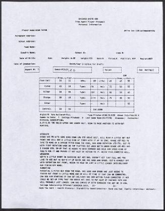 Adam Eaton scouting report, 1996 April 17