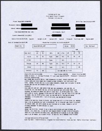 Seth Etherton scouting report, 1997 January 24
