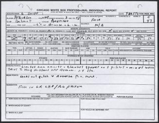 Paul Gibson scouting report, 1989 September 22