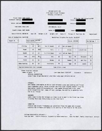 Troy Glaus scouting report, 1997 March 01