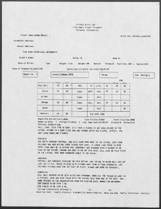 Jason Grilli scouting report, 1997 February 28