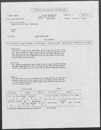 Mark Grudzielanek scouting report, 1995 July 10
