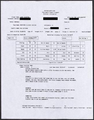 Jerry Hairston scouting report, 1997 March 09