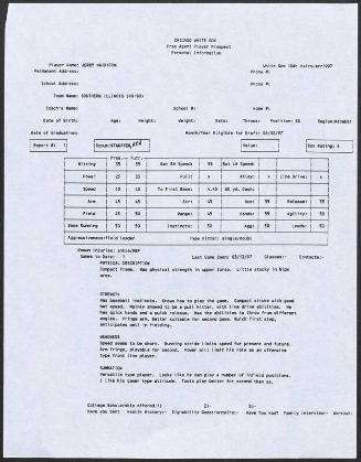 Jerry Hairston scouting report, 1997 March 13
