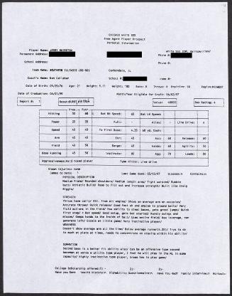 Jerry Hairston scouting report, 1997 March 12
