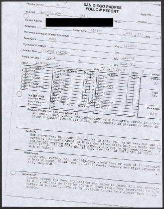 Bob Hamelin scouting report, 1987 July