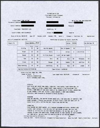 Todd Helton scouting report, 1995 March 15