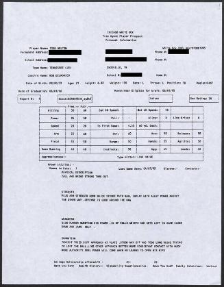 Todd Helton scouting report, 1995 April 07