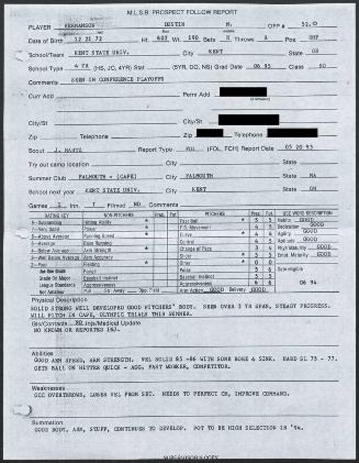 Dustin Hermanson scouting report, 1993 May 20