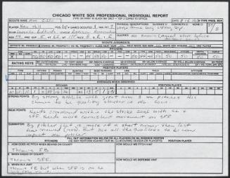 Ken Hill scouting report, 1990 August 06