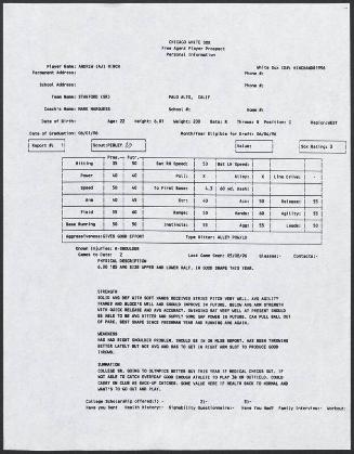 A.J. Hinch scouting report, 1996 May 08