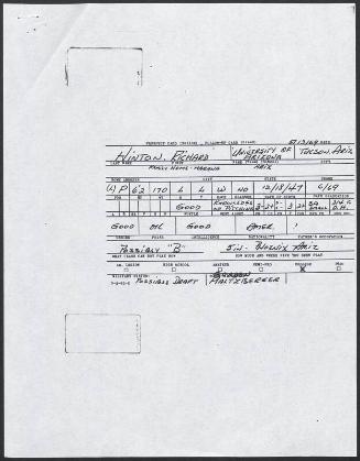 Rich Hinton scouting report, 1969 May 13