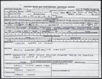 Brian Holton scouting report, 1989 September 26