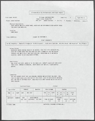Edwin Hurtado scouting report, 1995 June 26