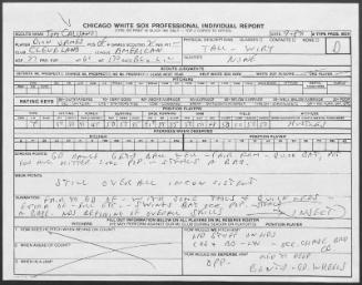 Dion James scouting report, 1989 September