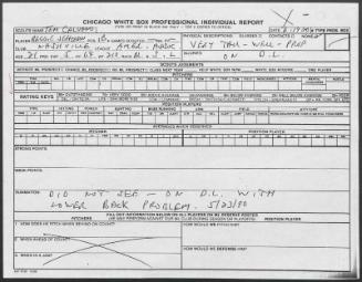 Reggie Jefferson scouting report, 1990 June 19