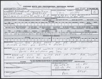 Brad Komminsk scouting report, 1989 September