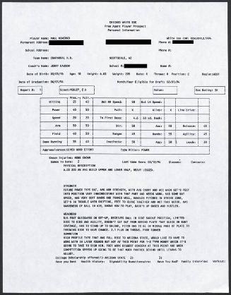 Paul Konerko scouting report, 1994 March 12