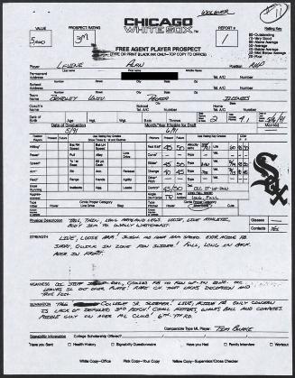 Al Levine scouting report, 1991 May 16