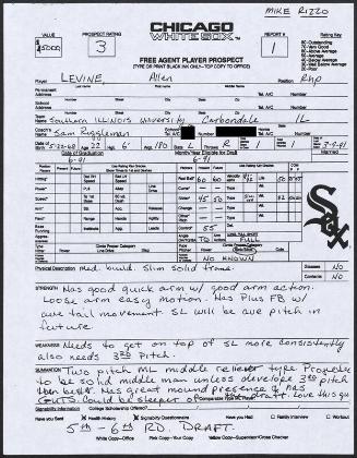 Al Levine scouting report, 1991 March 09