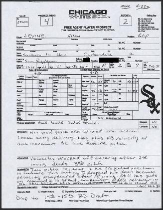 Al Levine scouting report, 1991 April 06