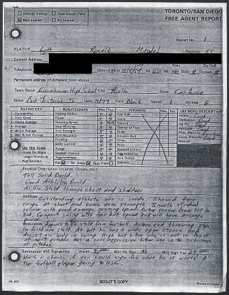 Ronald Lott scouting report, 1977 March