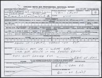 Tom Magrann scouting report, 1989 September