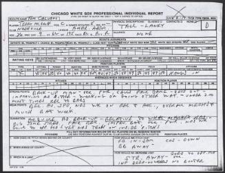 Terry McGriff scouting report, 1990 June 19