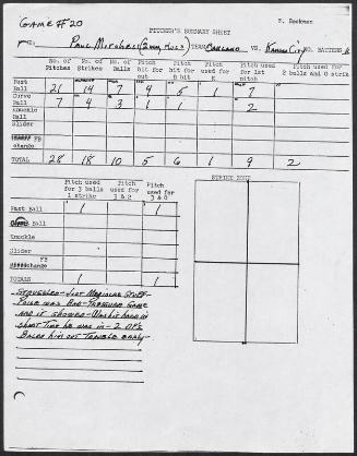 Paul Mitchell scouting report, 1976