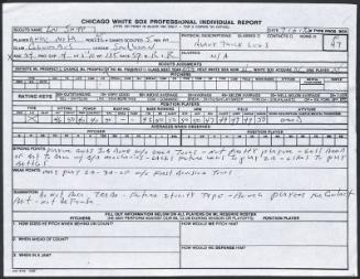 Andy Mota scouting report, 1990 July 06
