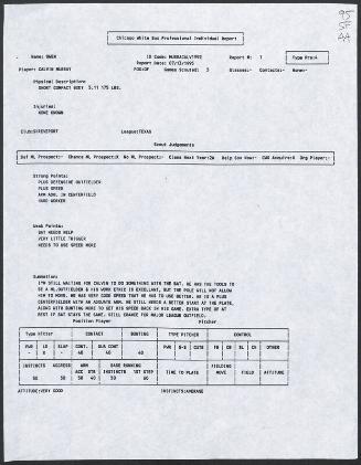 Calvin Murray scouting report, 1995 July 13