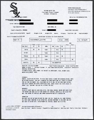 Heath Murray scouting report, 1994 May 20