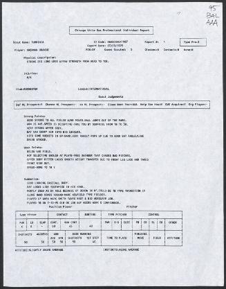 Sherman Obando scouting report, 1995 July 09