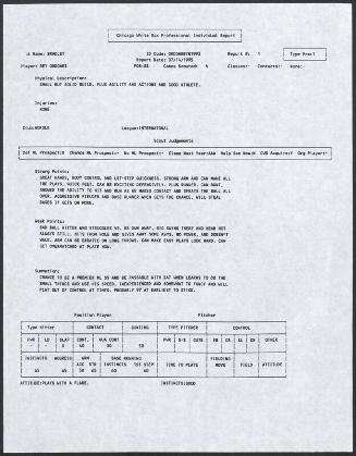Rey Ordonez scouting report, 1995 July 14