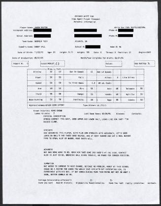 Jay Payton scouting report, 1994 February 25