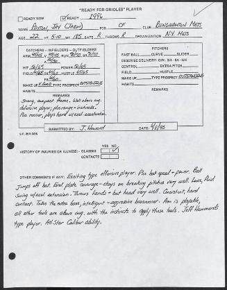Jay Payton scouting report, 1995 June 08
