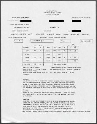 Jeremy Powell scouting report, 1994 May 15