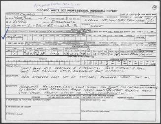 Tom Prince scouting report, 1990 July 30