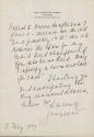 Letter to Geraldine Farrar to Alexander Cleland, 1939 May 02