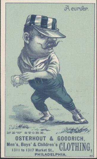 Osterhout & Goodrich Clothiers advertising card, 1887
