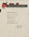 St. Louis Browns Baby Brownies certificate and letter, 1952 June 17