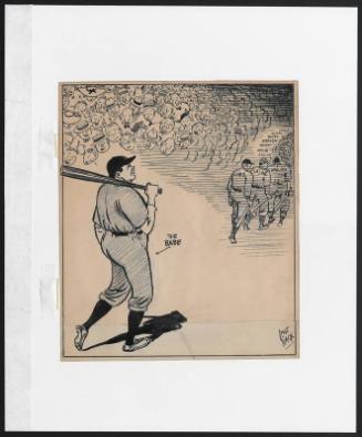 Babe Ruth cartoon, undated